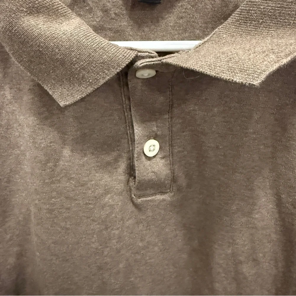 Banana Republic Brown Luxe Touch Performance Short Sleeve Polo